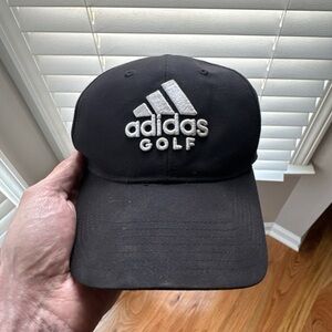 Adidas Golf Hat Adjustable Performance Cap Black With White Logo